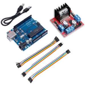 Arduino UNO R3 Compatible Kit | L298N Motor Driver, USB Cable & 30 Jumper Wires | Robotics Kit for Students | DIY Electronics & Projects